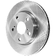Front Brake Disc and Pad Kit, Plain Surface