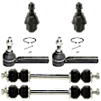 6-Piece Kit Front, Driver and Passenger Side Suspension Kit, Includes (2) Tie Rod End, (2) Ball Joint and (2) Sway Bar Link