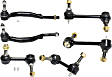 2003 Chevrolet Trailblazer - 6-Piece Kit Front, Driver and Passenger Side, Outer Tie Rod End, RWD, with 16 (mm) Threads, 4WD, Includes (2) Tie Rod End and (4) Sway Bar Link