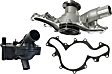 2002 Ford Explorer - 2-Piece Kit Water Pump, New, 4.0L 6Cyl,  Includes (1) Thermostat Housing and (1) Water Pump