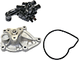 2012 Mini Cooper - 2-Piece Kit Thermostat Housing, 1.6L 4Cyl, Engine Des: N14B16C, Harness (Original No. 12517646145) May Be Required If Built Prior To 3/12, Includes (1) Thermostat Housing and (1) Water Pump