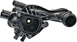 2012 Mini Cooper - 2-Piece Kit Thermostat Housing, 1.6L 4Cyl, Engine Des: N14B16C, Harness (Original No. 12517646145) May Be Required If Built Prior To 3/12, Includes (1) Thermostat Housing and (1) Water Pump