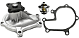 2-Piece Kit Water Pump, 2.4L, 4Cyl, New, Includes (1) Thermostat and (1) Water Pump