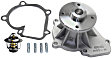 2-Piece Kit Water Pump, 2.4L, 4Cyl, New, Includes (1) Thermostat and (1) Water Pump