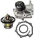 2-Piece Kit Water Pump, New, Includes (1) Thermostat and (1) Water Pump