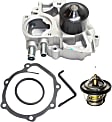 2-Piece Kit Water Pump, New, Includes (1) Thermostat and (1) Water Pump