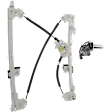 2-Piece Kit, Front, Driver Side Power Window Regulator, Face Bar Only; With pad provision, Includes (1) Window Motor and (1) Window Regulator