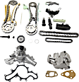 3-Piece Kit Timing Chain Kit, 4.0L, 6Cyl, Includes (1) Oil Pump, (1) Water Pump and (1) Timing Chain Kit