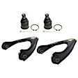 4-Piece Kit Front, Driver and Passenger Side, Upper Control Arm Kit, Includes (2) Ball Joint and (2) Control Arm