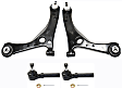 4-Piece Kit Front, Driver and Passenger Side, Lower Control Arm Kit, Includes (2) Control Arm and (2) Tie Rod End