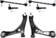 2012 Chrysler Town & Country - 6-Piece Kit Front, Driver and Passenger Side, Lower Control Arm Kit, Front Wheel Drive,  Includes (2) Control Arm, (2) Sway Bar Link, and (2) Tie Rod End