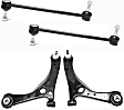 4-Piece Kit Front, Driver and Passenger Side, Lower Control Arm Kit, Includes (2) Control Arm and (2) Sway Bar Link