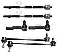 6-Piece Kit Front Suspension Kit, Includes (2) Sway Bar Link and (4) Tie Rod End