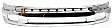 2003 Toyota Tundra - 4-Piece Kit Front, Lower Bumper, 2-Door,  (Regular Cab), Chrome, Standard Cab Pickup,  Includes (1) Bumper, (2) Bumper Bracket, and (1) Bumper Reinforcement