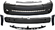 6-Piece Kit Standard Cab Pickup Front Primed Bumper Cover, Includes (1) Bumper Cover, (2) Bumper End, (1) Bumper Retainer, (1) Bumper Reinforcement and (1) Bumper Trim