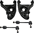 4-Piece Kit Front, Driver and Passenger Side Control Arm Kit, Includes (2) Control Arm and (2) Sway Bar Link