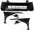 2008 Honda Accord - 3-Piece Kit Front, Driver and Passenger Side Fender, 4-Door, Sedan, CAPA Certified Includes (1) Bumper Cover and (2) Fender