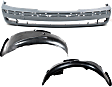 3-Piece Kit, Front Primed Bumper Cover, Includes (1) Bumper Cover and (2) Fender Liner