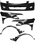 2006 Honda Accord - 5-Piece Kit Front Primed Bumper Cover, Sedan, Includes (1) Bumper Cover, (2) Fender, and (2) Fender Liner