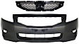 2008 Honda Accord EX-L - 2-Piece Kit Front Primed Bumper Cover, Coupe,  Includes (1) Bumper Cover and (1) Grille