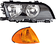 2-Piece Kit Passenger Side Halogen Headlight, With bulb(s), OE Replacement, Includes (1) Headlight and (1) Corner Light