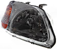 3-Piece Kit Driver and Passenger Side Halogen Headlight, Without bulb(s), OE Replacement, Includes (2) Headlight and (1) Grille Assembly