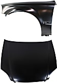 2-Piece Kit Factory Style Hood, Steel, Primed, Includes (1) Fender and (1) Hood