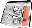 2002 Cadillac Escalade EXT - 4-Piece Kit Driver and Passenger Side Halogen Headlight, With bulb(s), OE Replacement,  Includes (2) Fog Light and (2) Headlight