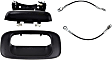 2005 Chevrolet Silverado 1500 HD - 4-Piece Kit Tailgate Handle and Bezel, Textured Black, Plastic, Without Camera Hole, Without Key Hole, Includes (2) Tailgate Cable and (2) Tailgate Handle