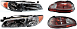 1997-2003 Pontiac Grand Prix - 4-Piece Kit Driver and Passenger Side Halogen Tail Light, Without bulb(s), Includes (2) Headlight and (2) Tail Light