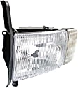 1994-2002 Dodge Ram 2500 - 4-Piece Kit Driver and Passenger Side Halogen Headlight, With bulb(s), OE Replacement, Includes (2) Headlight and (2) Tail Light