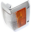 1995 Nissan Pickup XE - 3-Piece Kit Grille, Chrome Shell with Gray Insert,  Includes (2) Corner Light and (1) Grille