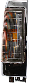 1995 Nissan Pickup XE - 3-Piece Kit Grille, Chrome Shell with Gray Insert,  Includes (2) Corner Light and (1) Grille