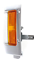 1995 Nissan Pickup XE - 3-Piece Kit Grille, Chrome Shell with Gray Insert,  Includes (2) Corner Light and (1) Grille