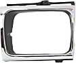 3-Piece Kit, Center Grille Chrome Shell with Painted Black Insert, 4WD, Includes (1) Grille and (2) Headlight Door
