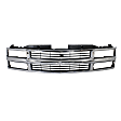 1994 Chevrolet K2500 Suburban - 3-Piece Kit Grille, Chrome Shell with Painted Black Insert, For Models With Composite Headlights, Sport Utility,  Includes (1) Grille, (1) Headlight, and (1) Turn Signal Light