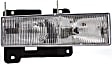 3-Piece Kit, Grille Chrome Shell with Painted Black Insert, Includes (1) Grille and (2) Headlight