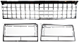 1982 Chevrolet El Camino - 3-Piece Kit Grille, Chrome,  Includes (1) Grille and (2) Headlight Door