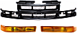2001 Chevrolet S10 Base - 3-Piece Kit Grille, Black,  Includes (1) Grille and (2) Turn Signal Light