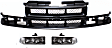 3-Piece Kit Driver and Passenger Side Halogen Headlight, With bulb(s), OE Replacement, Includes (2) Headlight and (1) Grille Assembly