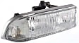 3-Piece Kit Driver and Passenger Side Halogen Headlight, With bulb(s), OE Replacement, Includes (2) Headlight and (1) Grille Assembly