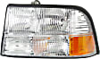 2002 GMC Sonoma - 3-Piece Kit Driver and Passenger Side Halogen Headlight, With bulb(s), OE Replacement,  Includes (1) Grille Assembly and (2) Headlight