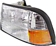 2002 GMC Sonoma - 3-Piece Kit Driver and Passenger Side Halogen Headlight, With bulb(s), OE Replacement,  Includes (1) Grille Assembly and (2) Headlight