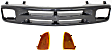 3-Piece Kit, Grille Shell Painted Black, Includes (2) Corner Light and (1) Grille Shell