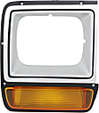 1986-1994 Dodge Ramcharger - 3-Piece Kit, Grille Insert Chrome, Includes (1) Grille Insert and (2) Headlight Door