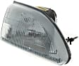 3-Piece Kit Driver and Passenger Side Halogen Headlight, With bulb(s), OE Replacement, Includes (2) Headlight and (1) Header Panel