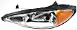 3-Piece Kit Driver and Passenger Side Halogen Headlight, With bulb(s), OE Replacement, Includes (2) Headlight and (1) Header Panel
