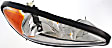 3-Piece Kit Driver and Passenger Side Halogen Headlight, With bulb(s), OE Replacement, Includes (2) Headlight and (1) Header Panel