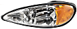 3-Piece Kit Driver and Passenger Side Halogen Headlight, With bulb(s), OE Replacement, Includes (2) Headlight and (1) Header Panel