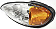 3-Piece Kit Driver and Passenger Side Halogen Headlight, With bulb(s), OE Replacement, Includes (2) Headlight and (1) Header Panel